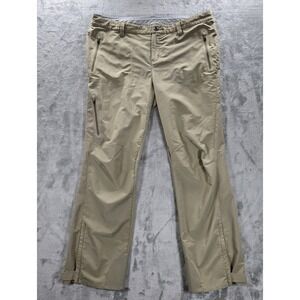 REI Endeavor Pants size 14 Women Beige Water Repellent UPF 50 Hiking Outdoors